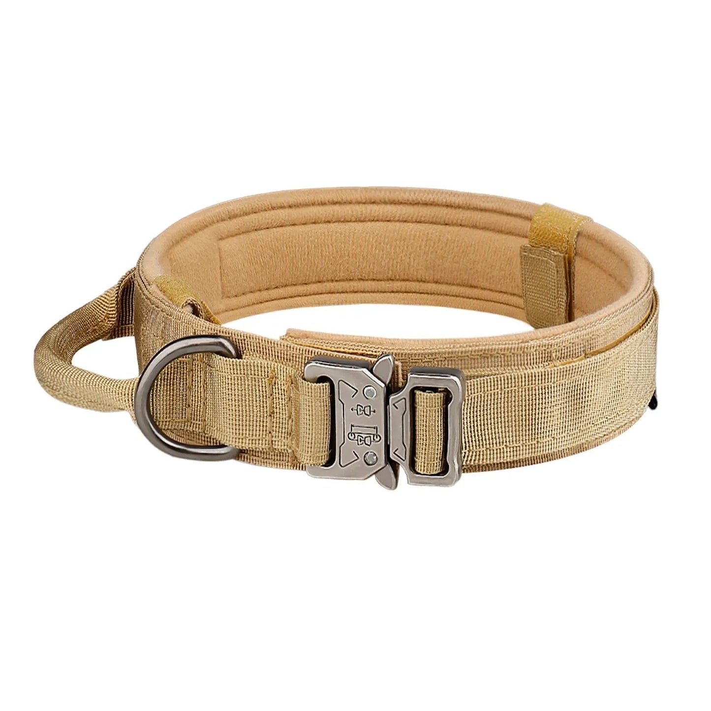 Outdoor Tactical Dog Collar With Breathable Nylon And Metal Buckle