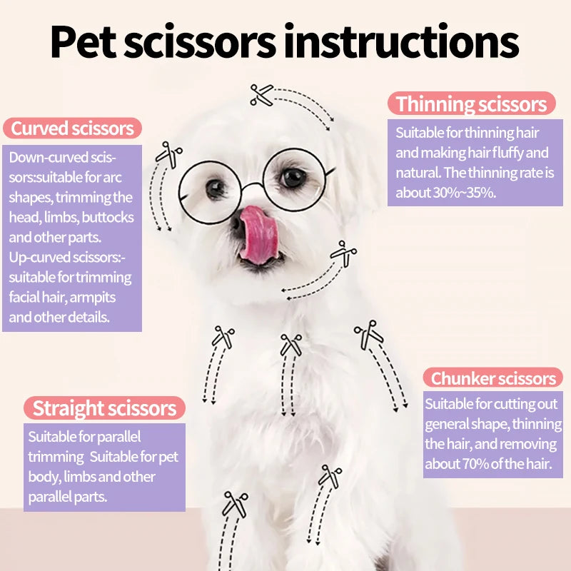 Fenice Professional Pet Grooming Scissors Set For Small Dogs