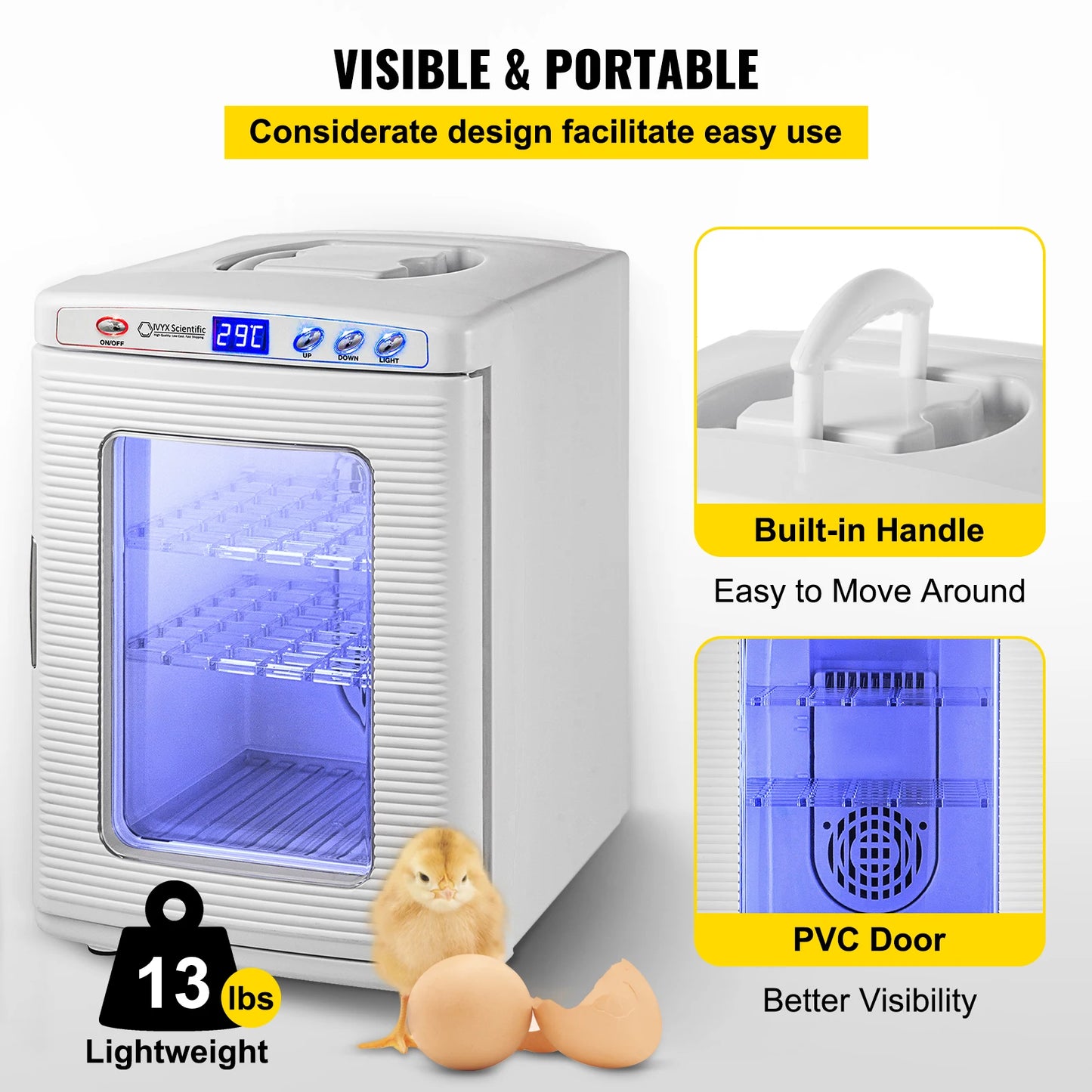 Reptile Incubator Automatic Egg Hatchery for Snakes and Turtles