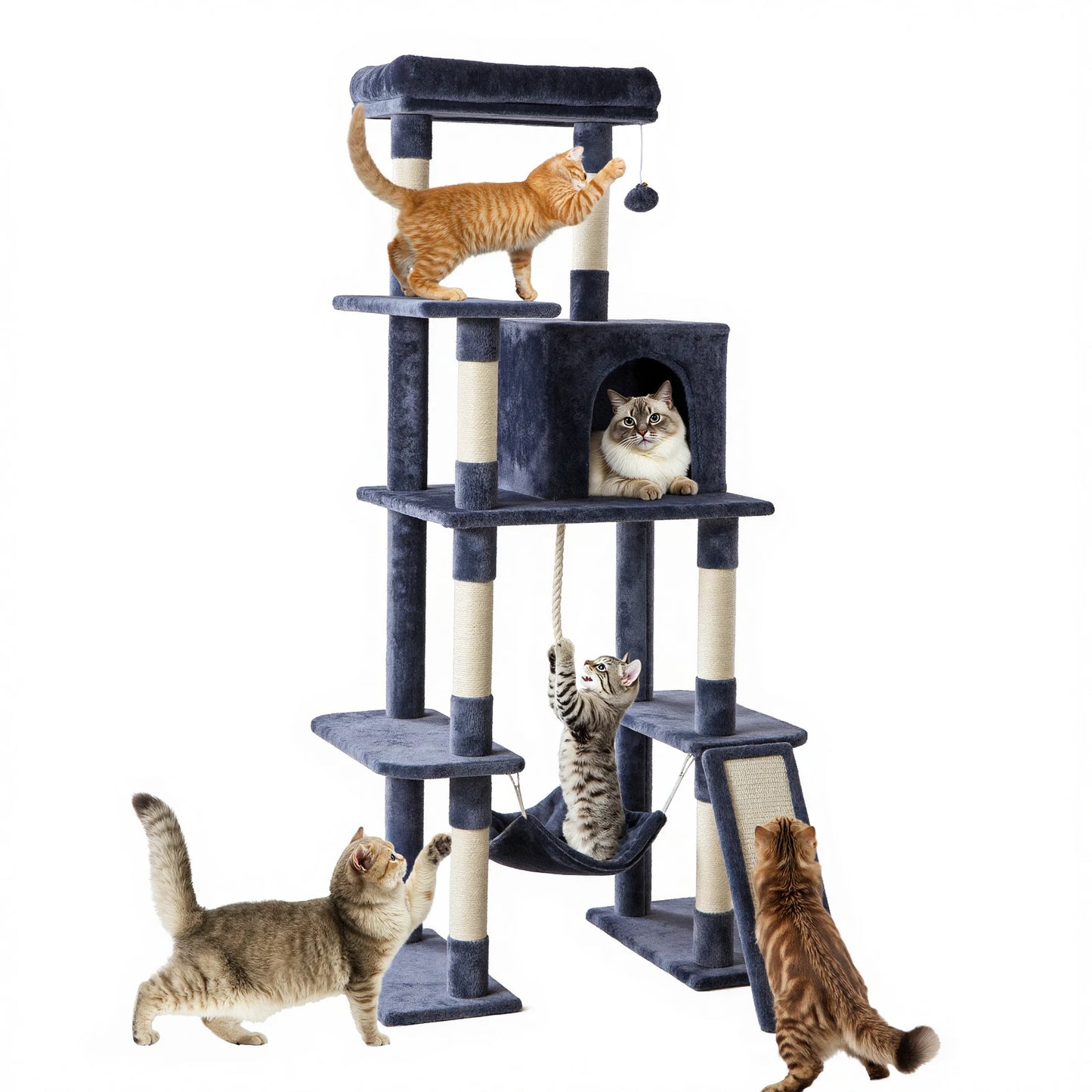 MCQ Cat Tree Tower With Condo Sisal Scratching Posts