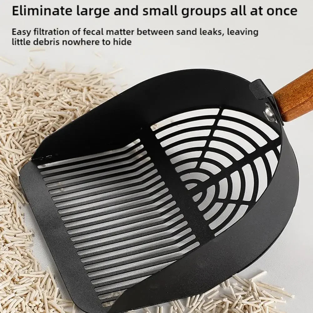 Stainless Steel Cat Litter Scoop Long Handle Cleaning Tool
