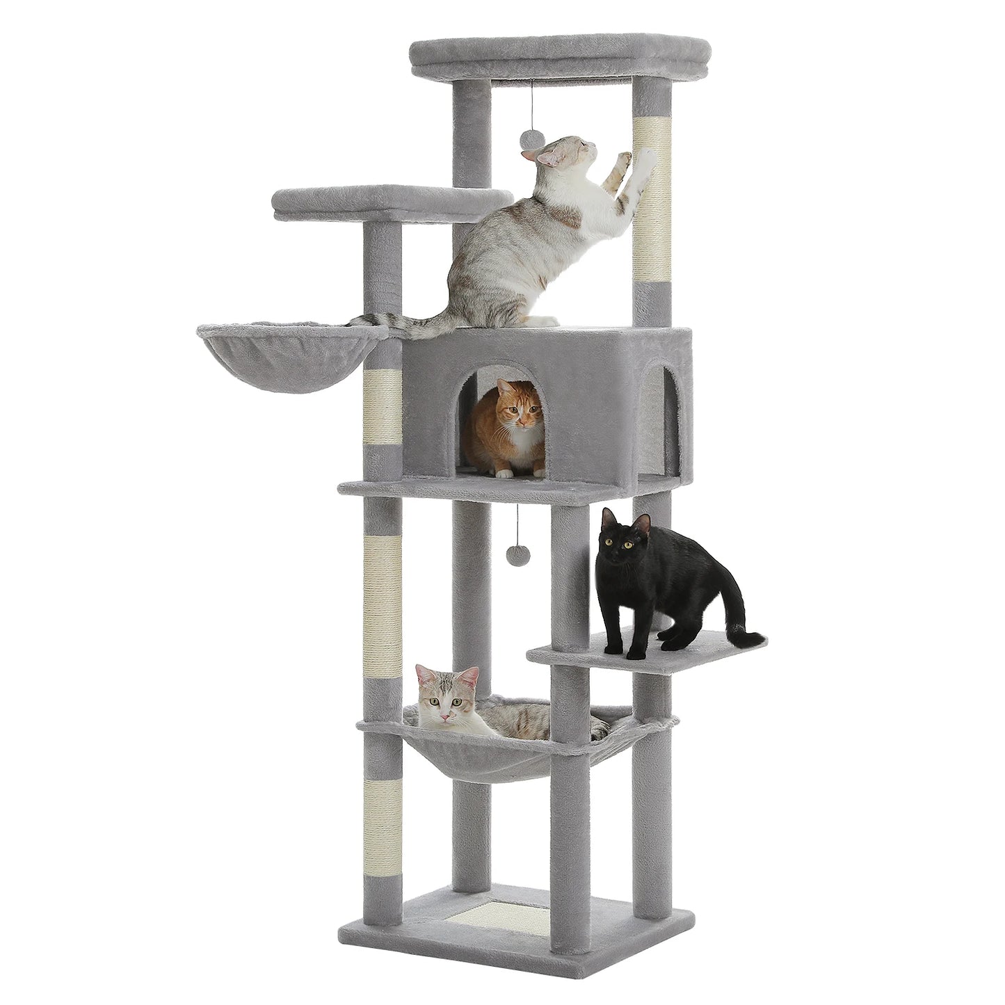 PEQULTI Multi-Level Cat Tree with Scratching Posts