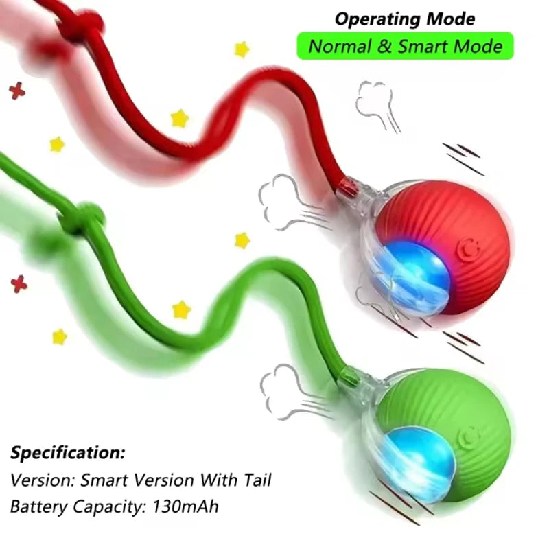 AutoAdjusting Silicone Smart Cat Ball Toy for Safe Interactive Play