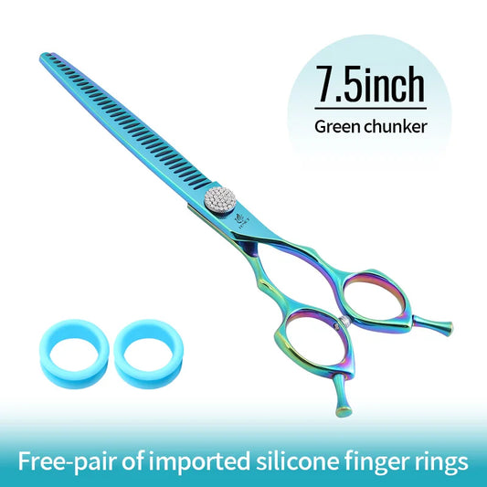 Fenice Diamond Screw Curved Chunker Pet Grooming Scissors JP440C
