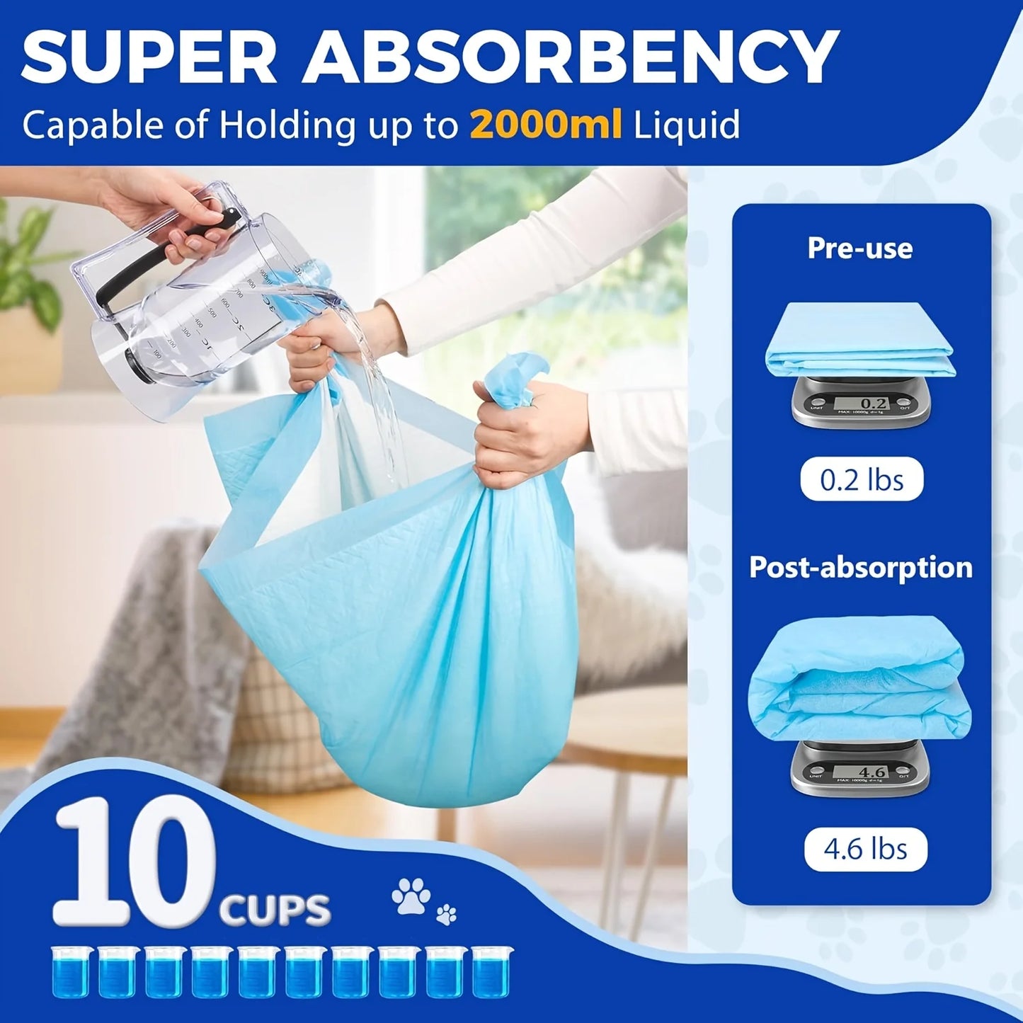Extra Large Dog Pee Pads Thickened Layer Leak Proof Training
