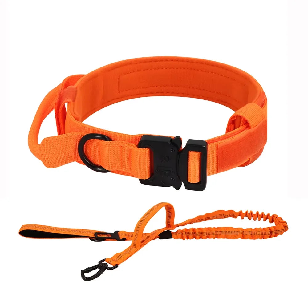 Dog Training Collar Adjustable Tactical Leash Set With Control Handle