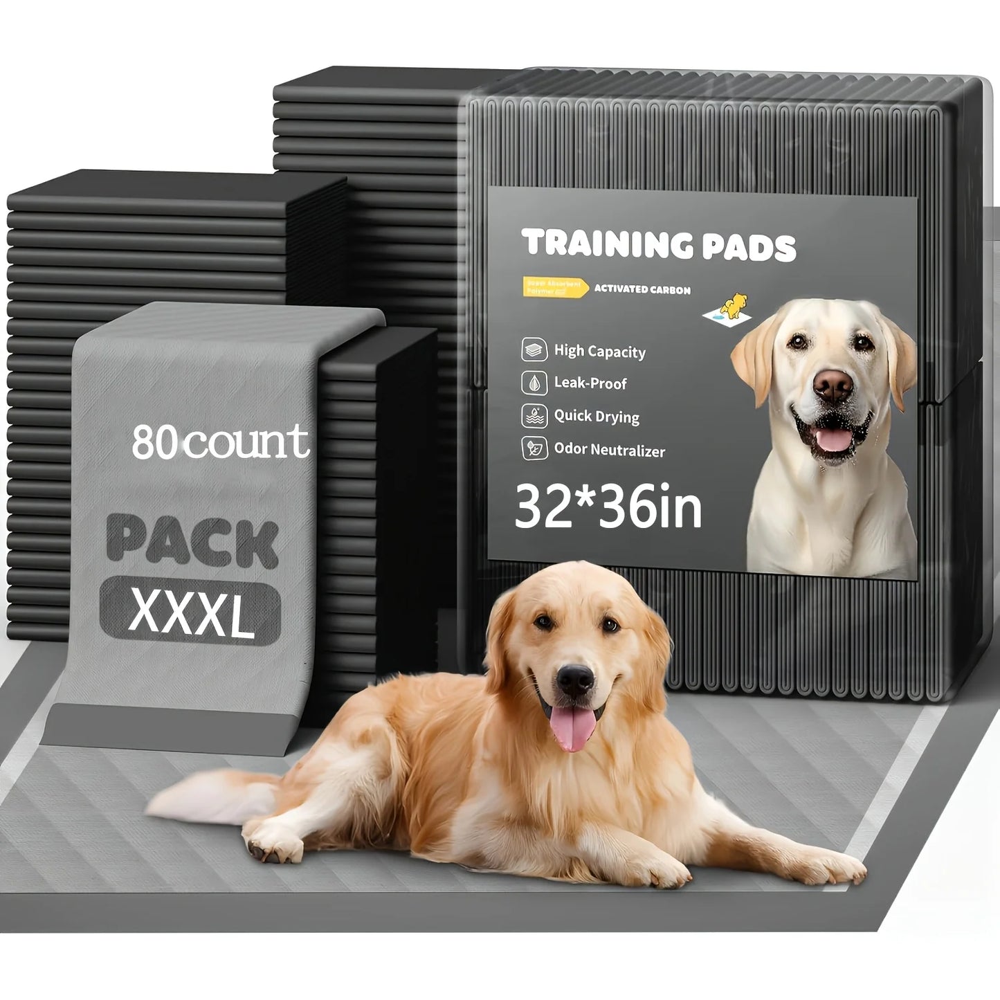 Charcoal Odor Control Pet Pee Pads For Dogs Cats Rabbits Leak Proof