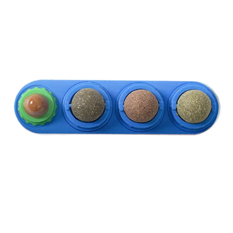 Rotating Catnip Silver Vine Ball Toy For Teeth Cleaning