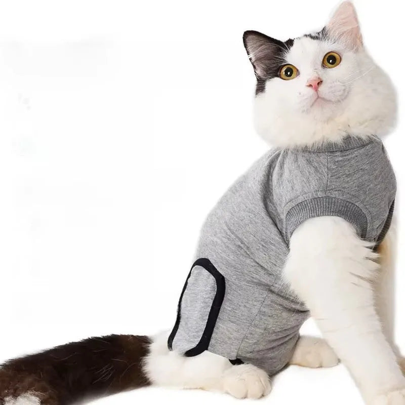 Cat Postoperative Recovery Suit Breathable Neutering Vest