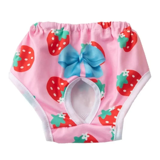 Washable Dog Physiological Pants Cartoon Print Leakproof Breathable Diaper
