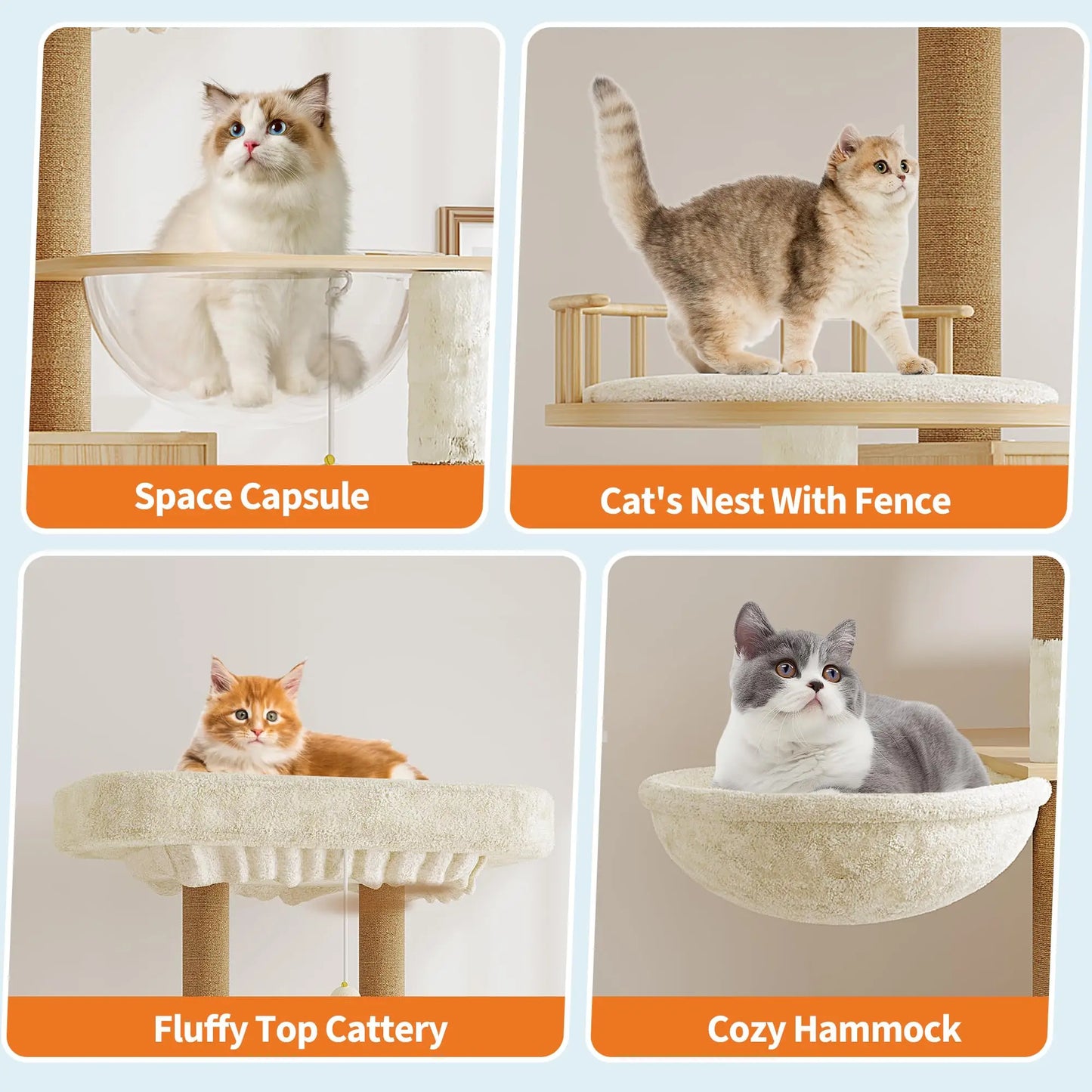 Studyset Cat Tree With Litter Box Enclosure And Hammock
