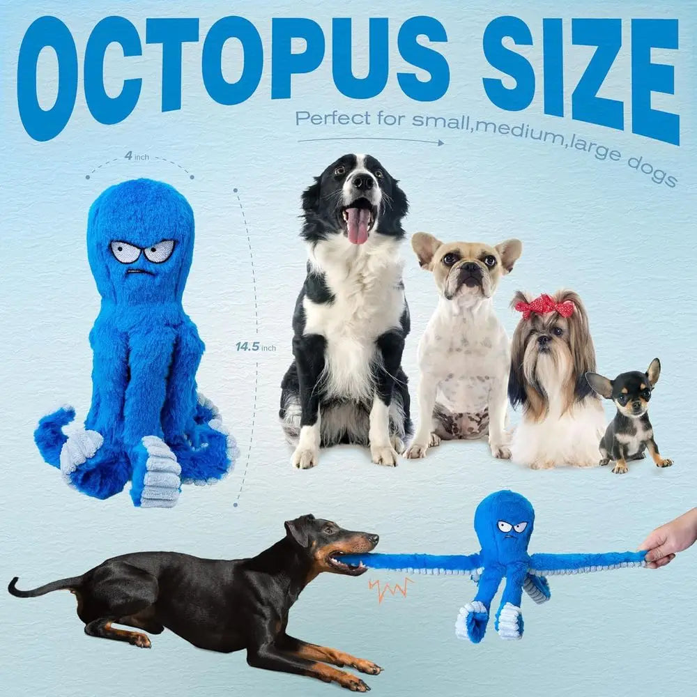Durable Dog Chew Toy For Aggressive Chewers Interactive Squeaky Tug