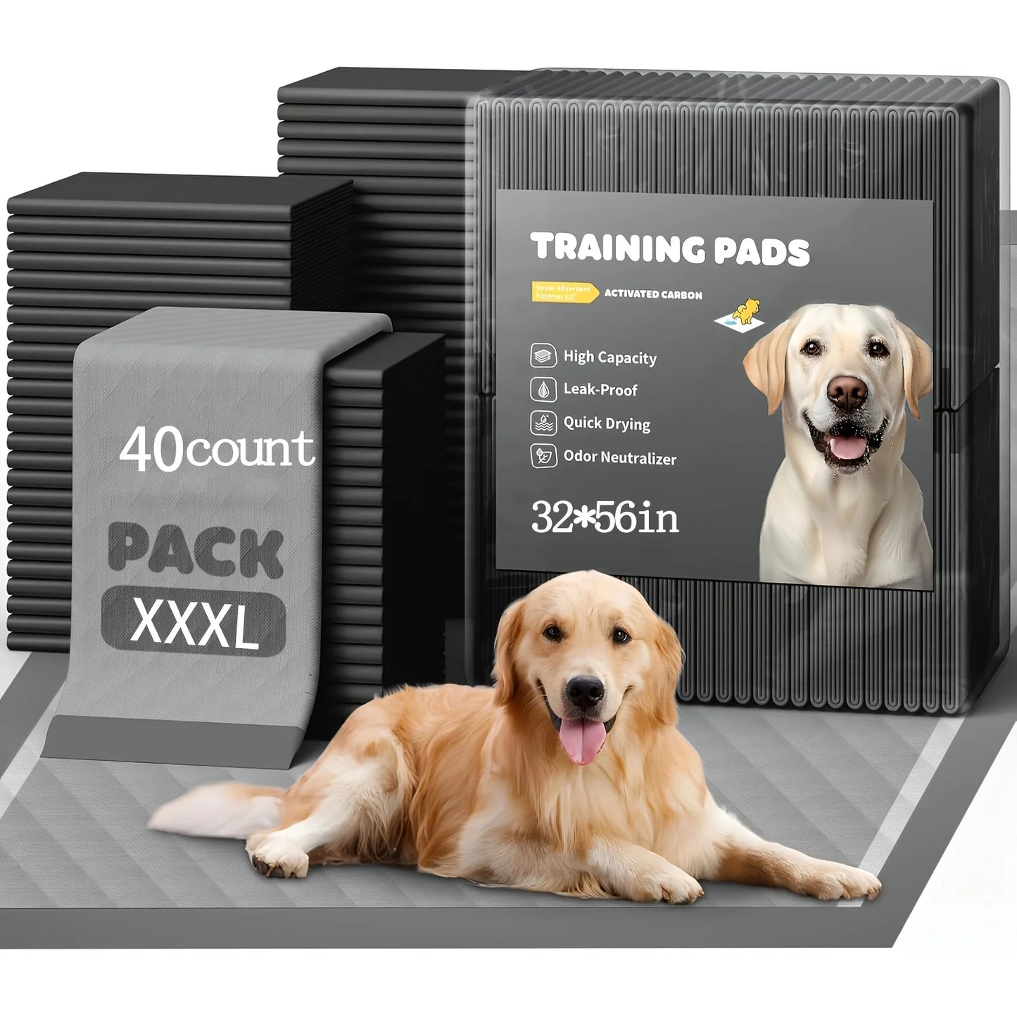 Charcoal Odor Control Pet Pee Pads For Dogs Cats Rabbits Leak Proof