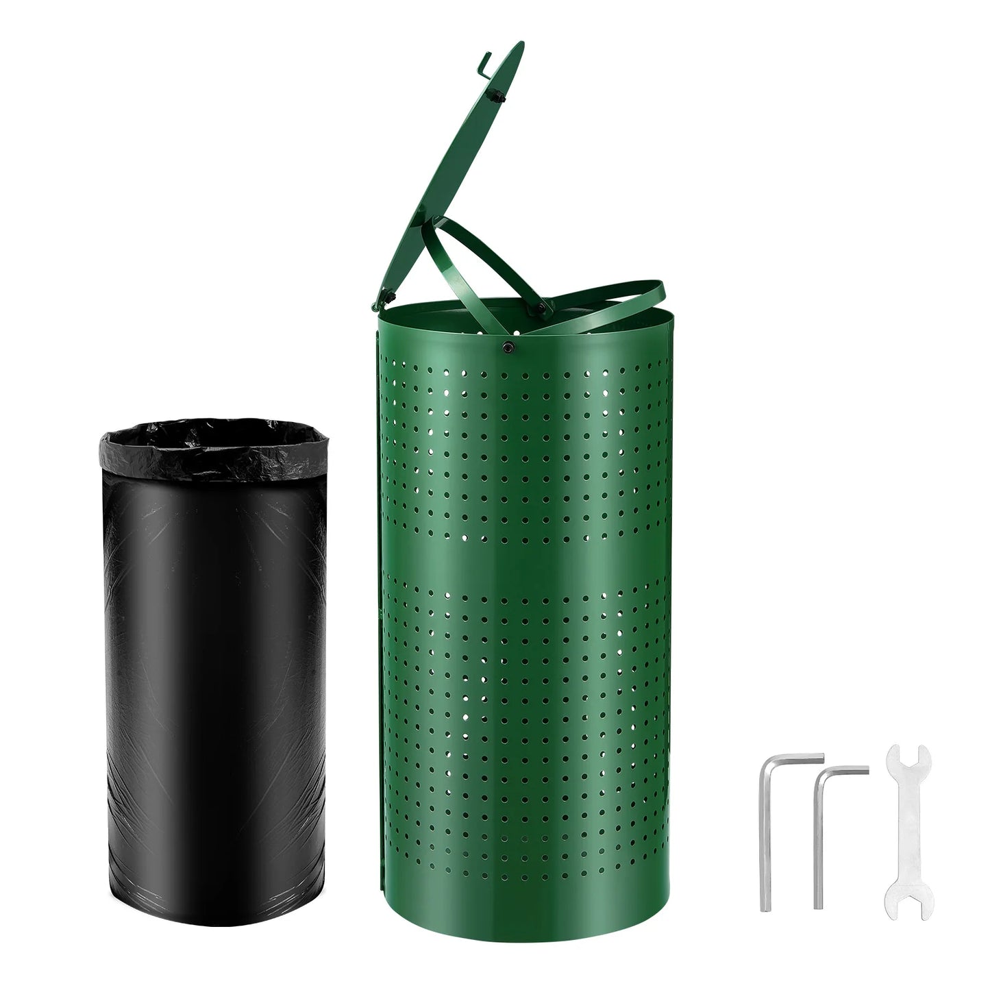 VEVOR 11.5 Gallons Outdoor Dog Poop Trash Can With Lid