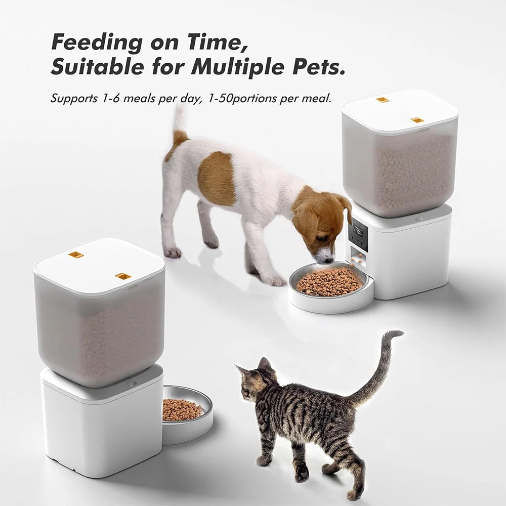 Nityers Automatic Cat Feeder With Key Control Voice Recorder