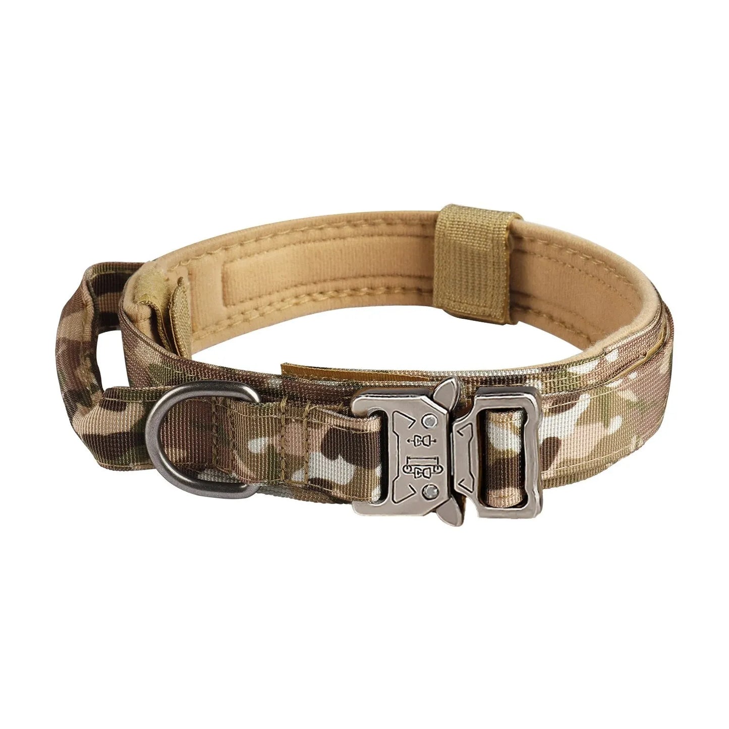Outdoor Tactical Dog Collar With Breathable Nylon And Metal Buckle