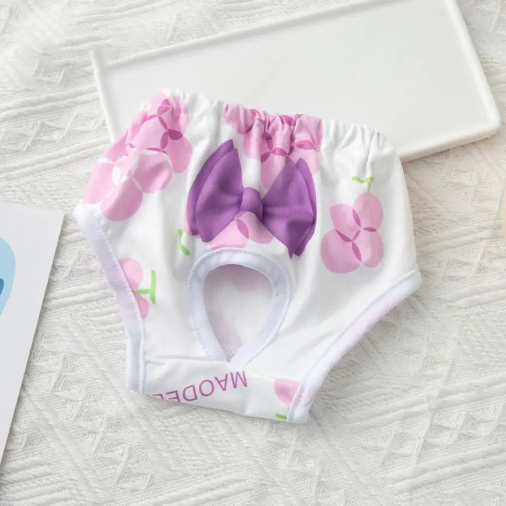 Washable Dog Physiological Pants Cartoon Print Leakproof Diaper