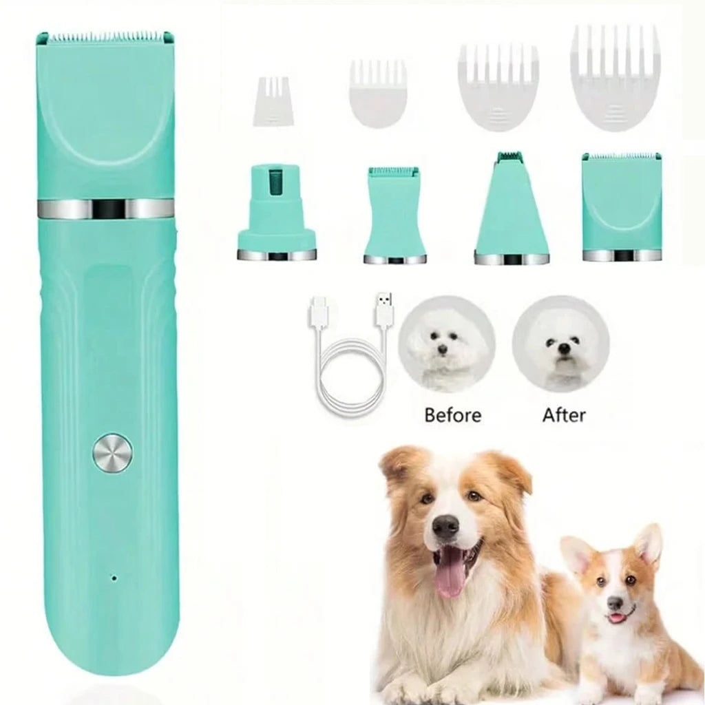 SHUYU 4-In-1 Pet Hair Clipper Cordless Grooming Kit