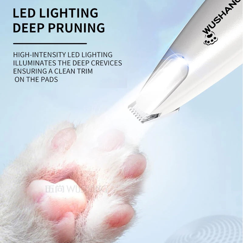 Pet Groomer Trimmer For Dogs Cats With LED Light Waterproof