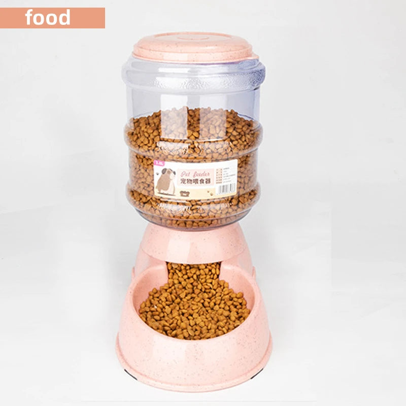 Large Capacity Pet Feeder Bowl With Automatic Water Dispenser