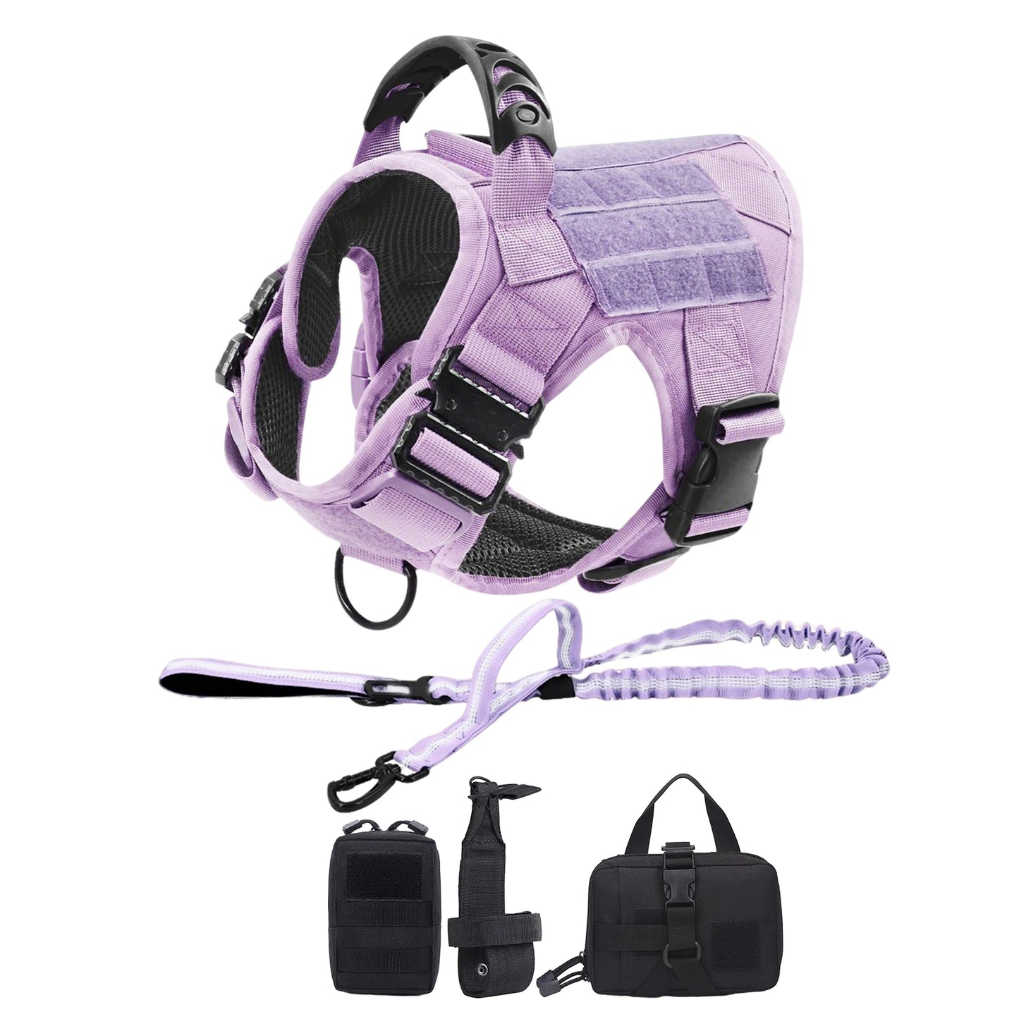 Military Camouflage Dog Harness For Large Dogs, Adjustable Tactical Vest