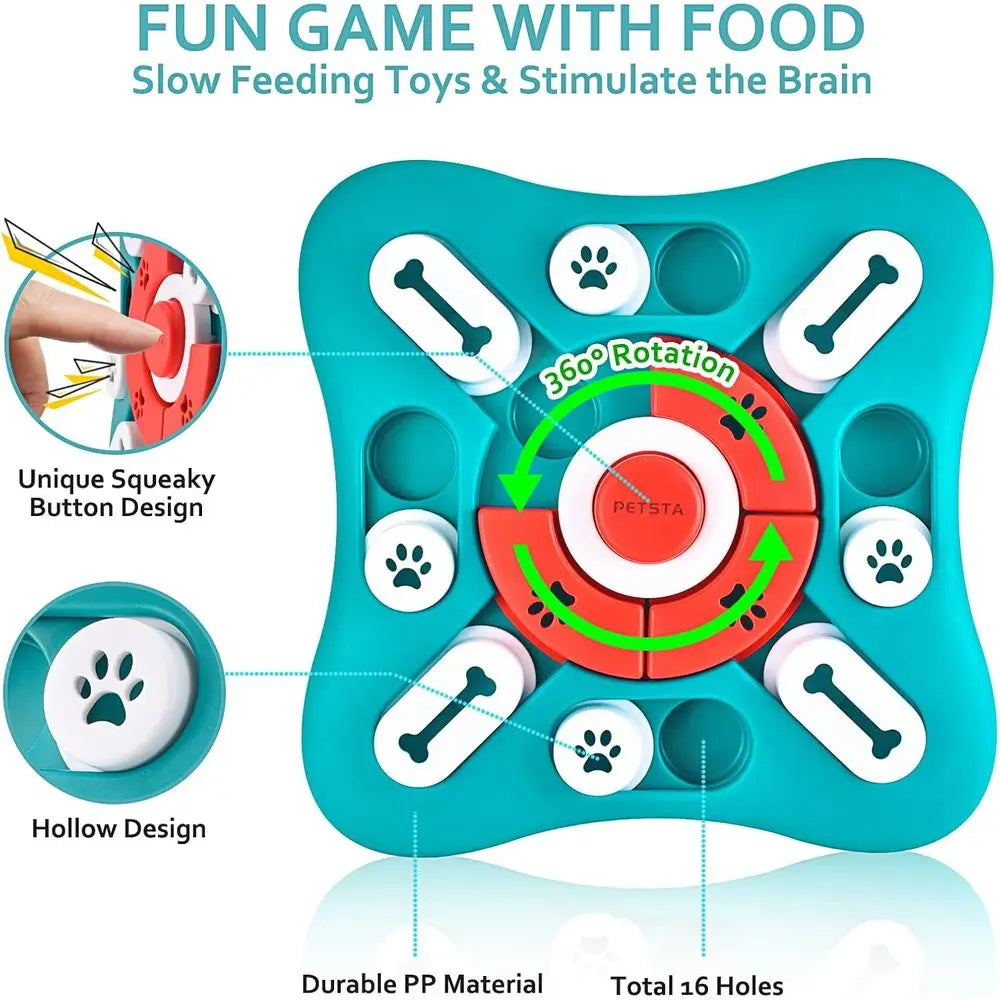 Dog Puzzle Toys Treat Dispensing Enrichment For IQ Training And Brain Stimulation