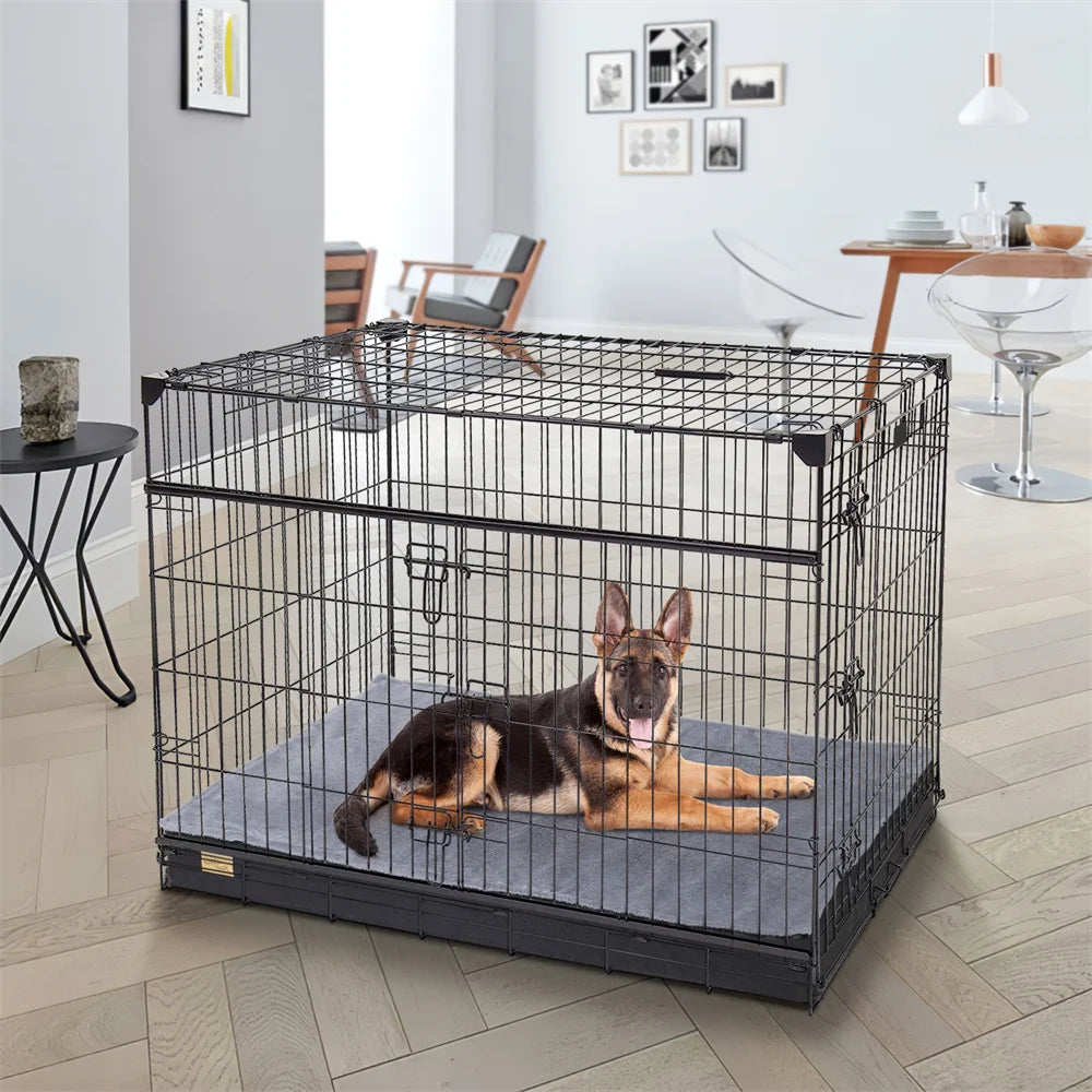 BORWART Orthopaedic Waterproof Dog Crate Bed With Washable Cover 2-In-1