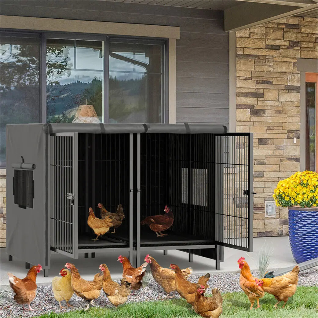 BINGOPAW Heavy Duty Metal Dog Cage With Front Door