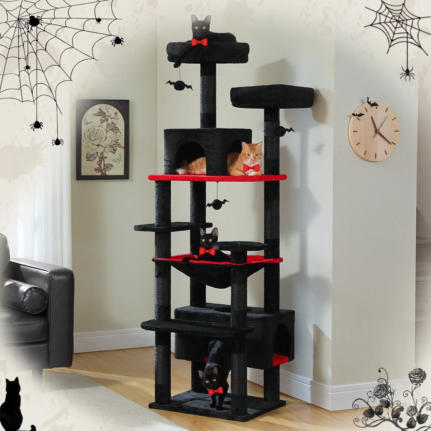 PAWZ Road Large Cat Tree Tower With Scratching Posts Condos