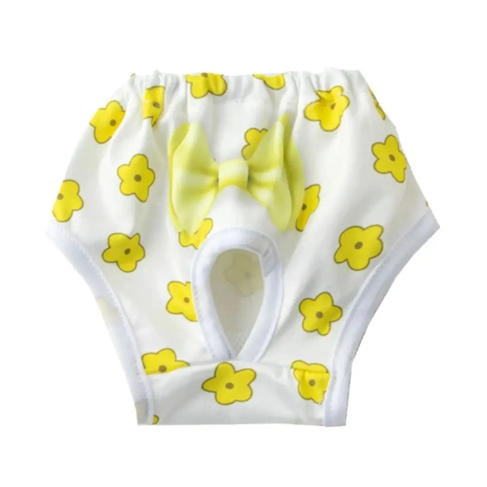 Washable Dog Physiological Pants Cartoon Print Leakproof Breathable Diaper