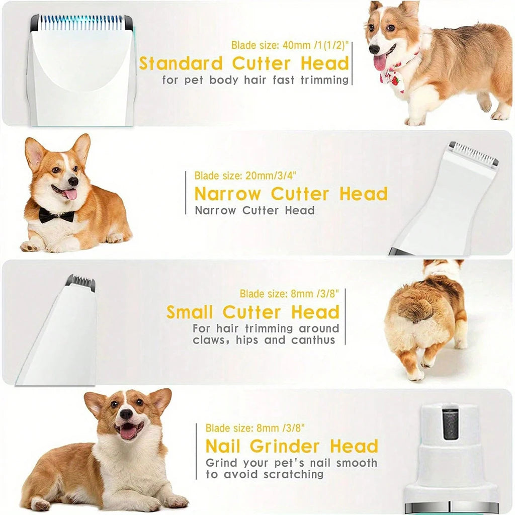SHUYU 4-In-1 Pet Hair Clipper Cordless Grooming Kit