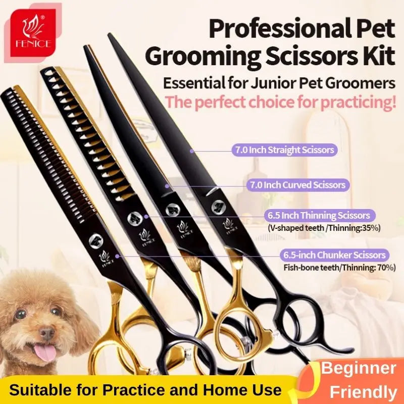 Fenice Professional Pet Grooming Scissors Set For Small Dogs