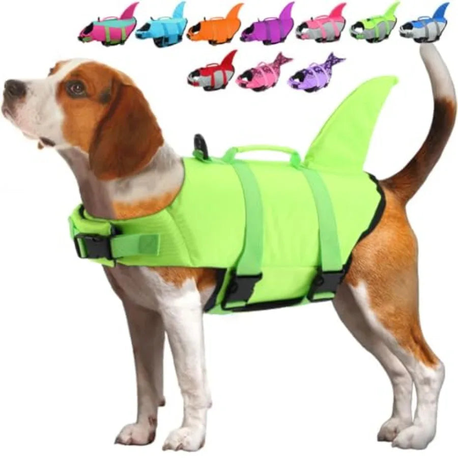 Dog Life Vest For Swimming Pet Floating Device With Lift Handle