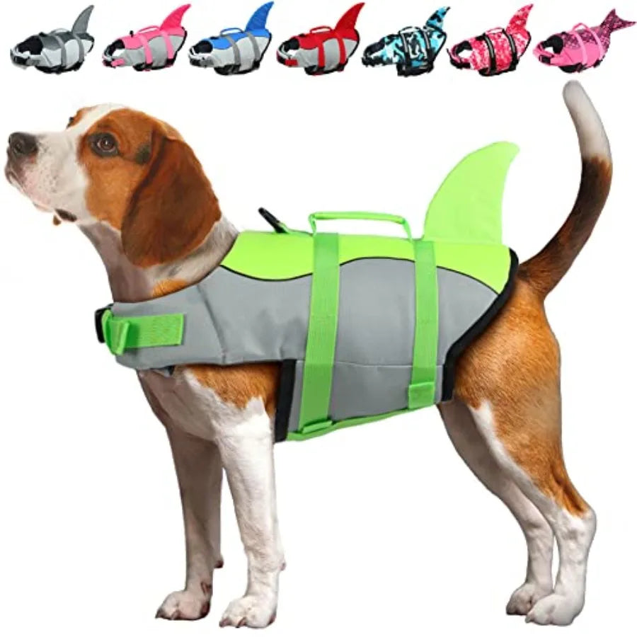Dog Life Vest For Swimming Pet Floating Device With Lift Handle