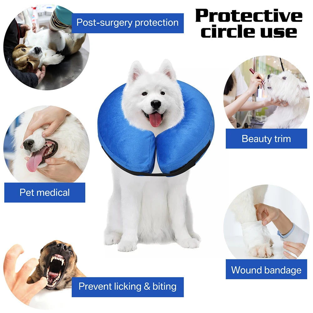 Inflatable Dog Recovery Collar For Postoperative Pet Protection