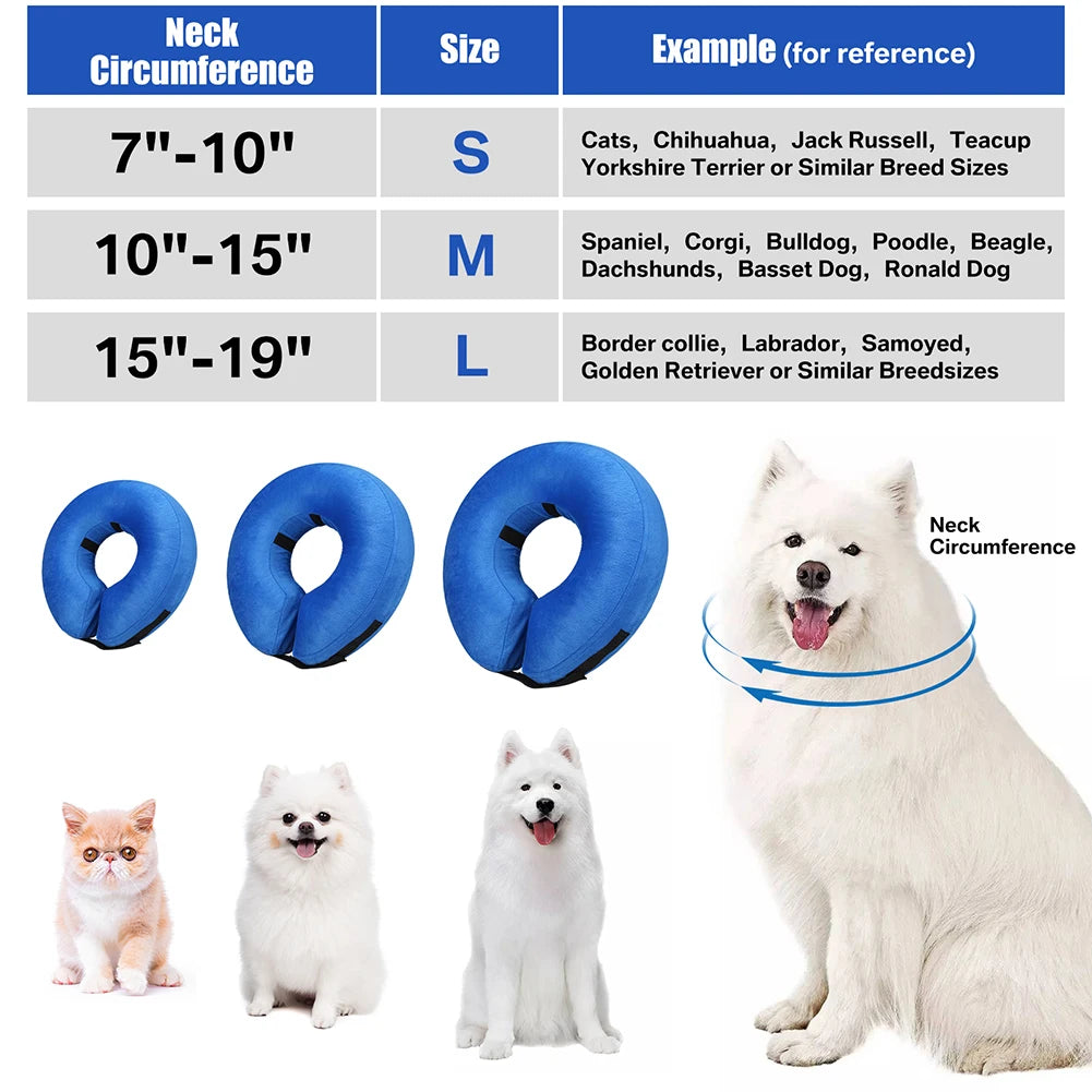 Inflatable Dog Recovery Collar For Postoperative Pet Protection