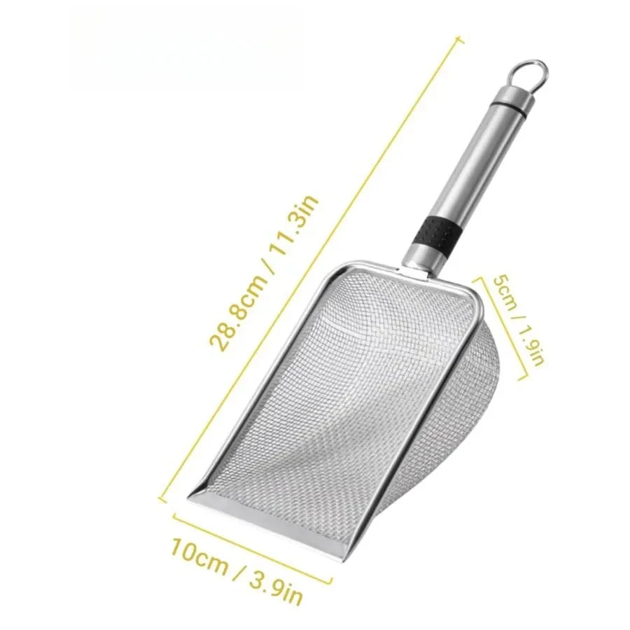 Stainless Steel Cat Litter Scoop, Durable, Easy Cleaning, Ergonomic Handle