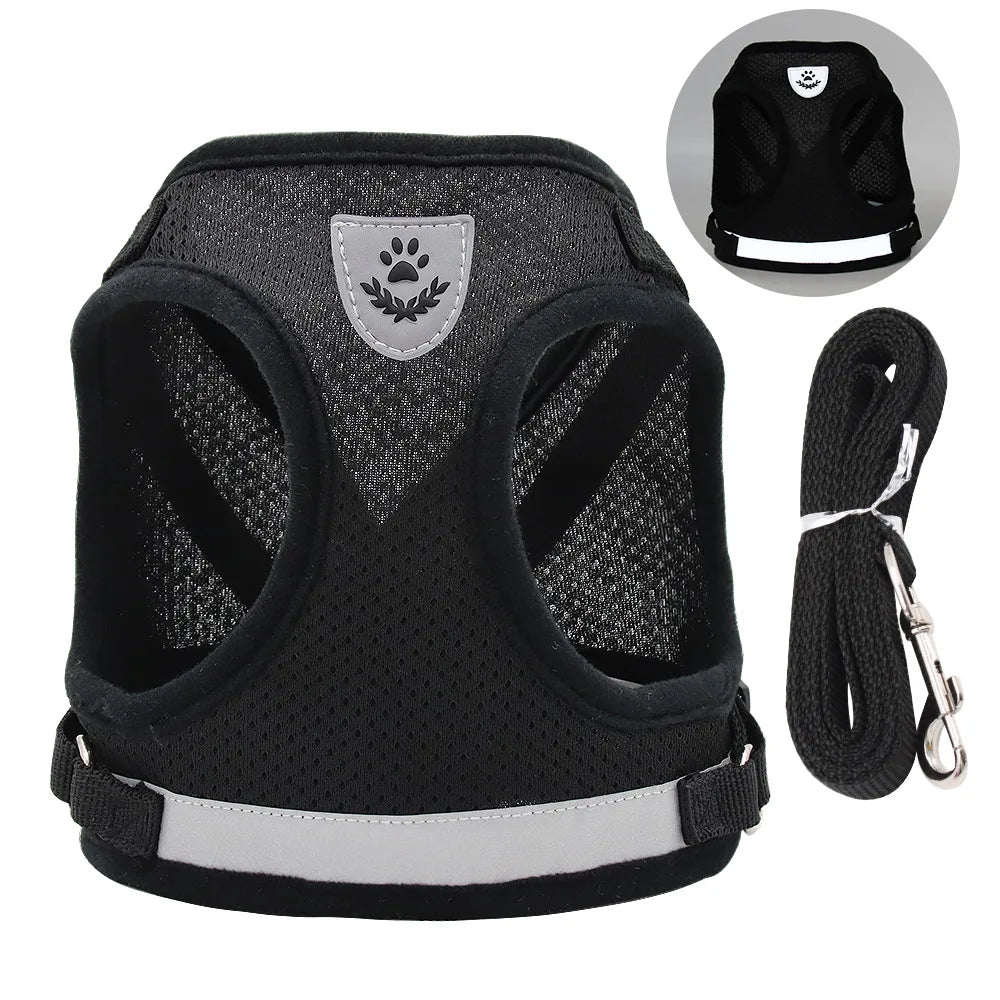 Breathable Cat Harness With Leash Anti Escape Vest For Kitten