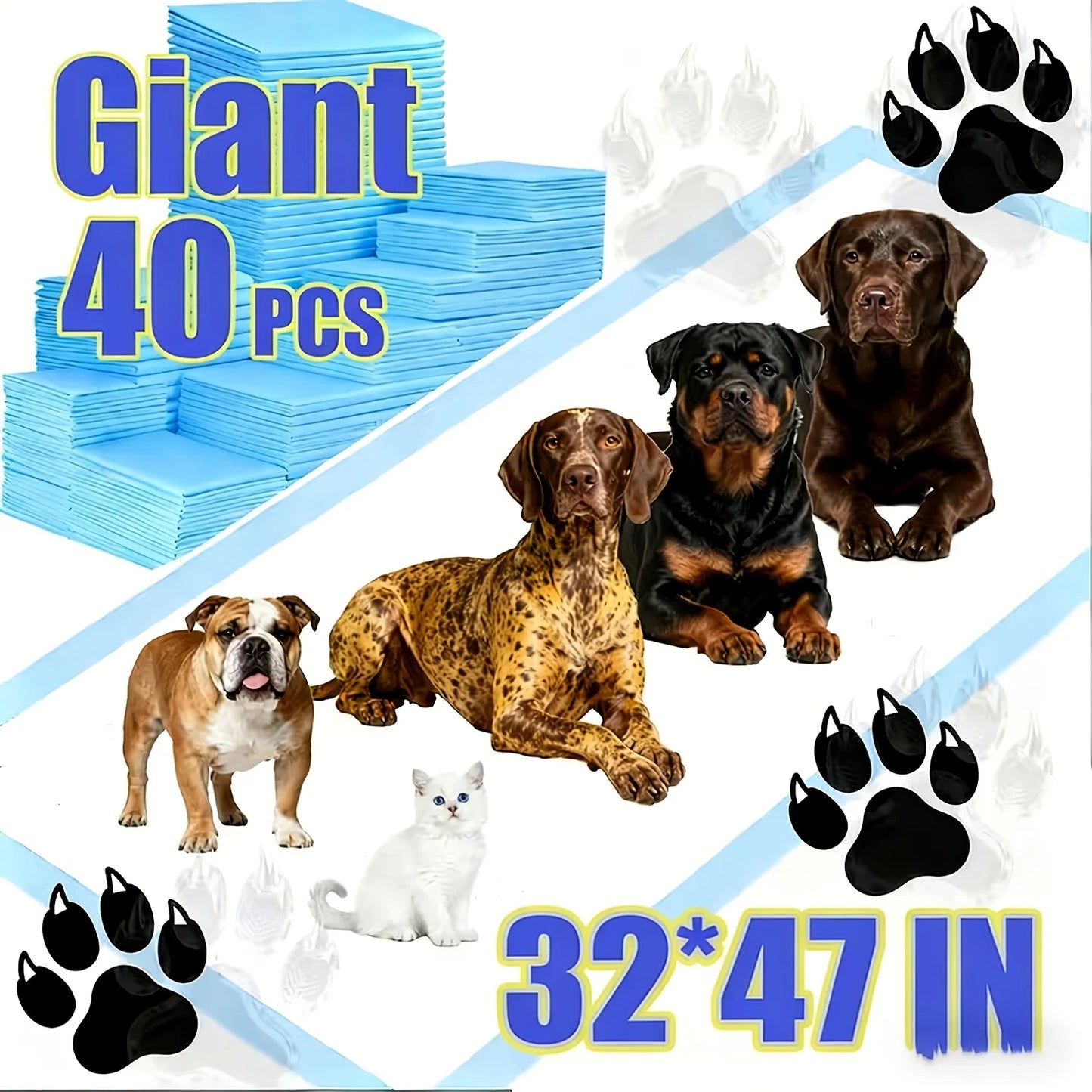 Disposable 8 Layer Super Absorbent Dog Pee Pad For Cars Leak Proof