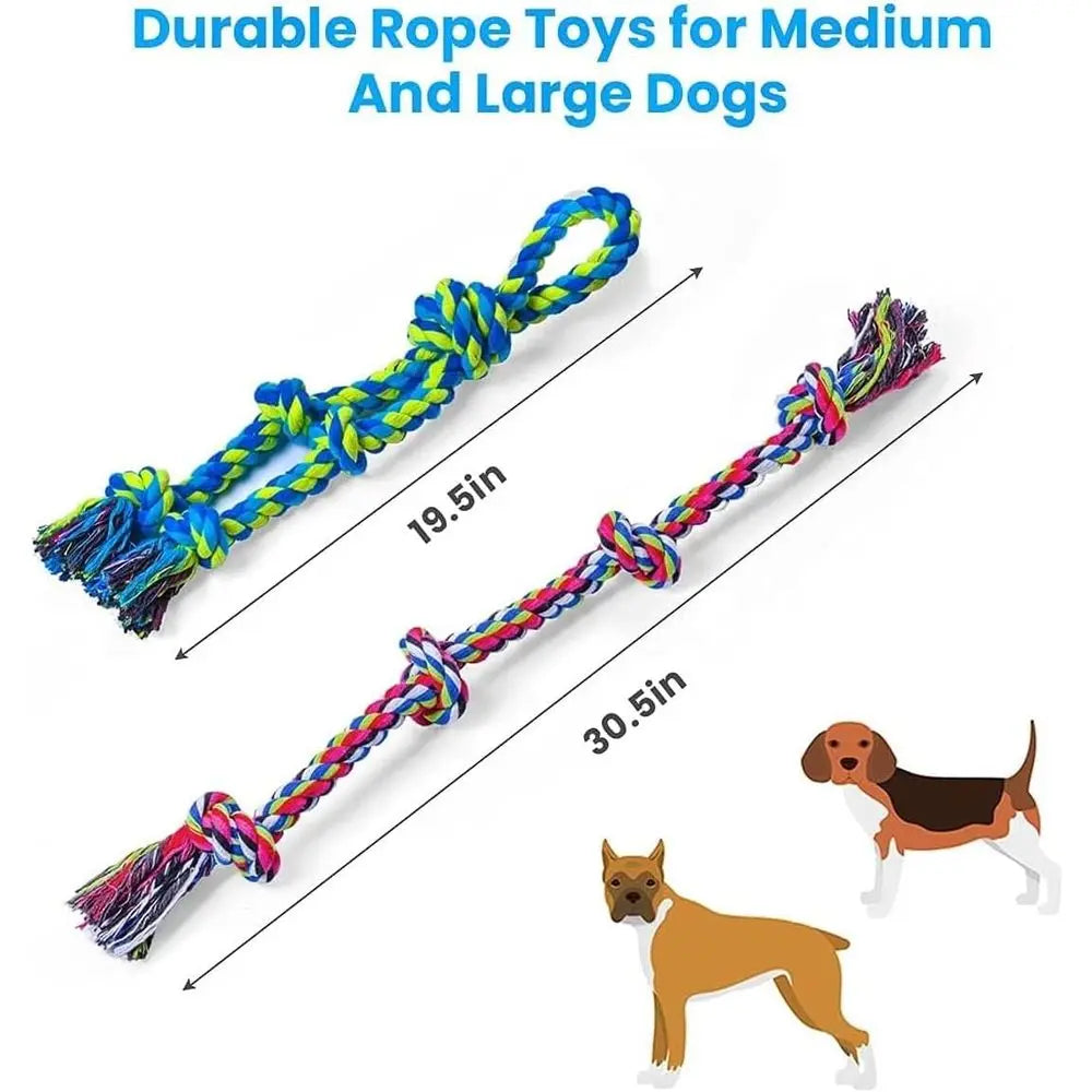 Heavy Duty Dog Rope Toy For Aggressive Chewers Two Pack