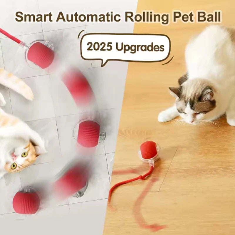 AutoAdjusting Silicone Smart Cat Ball Toy for Safe Interactive Play