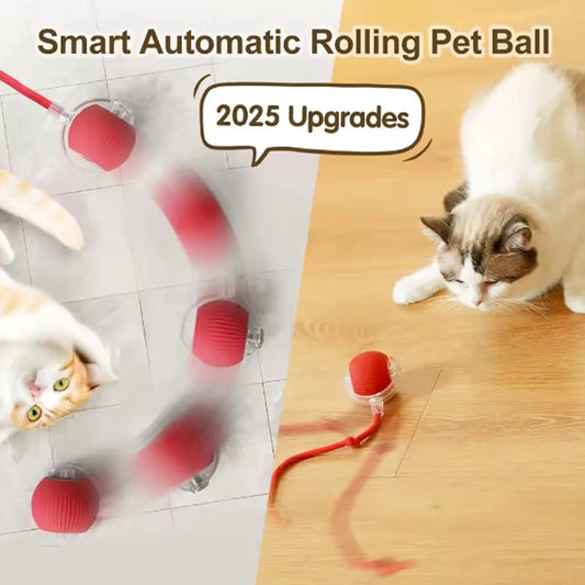 AutoAdjusting Silicone Smart Cat Ball Toy for Safe Interactive Play