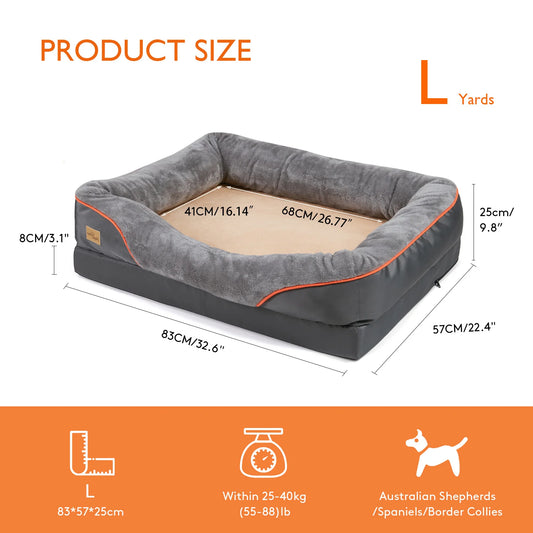 BINGOPAW Dog Bed With Removable Washable Cover Waterproof
