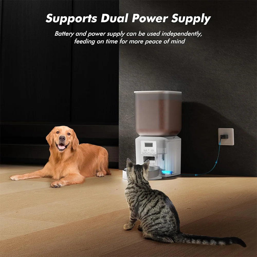 Nityers Automatic Cat Feeder With Key Control Voice Recorder